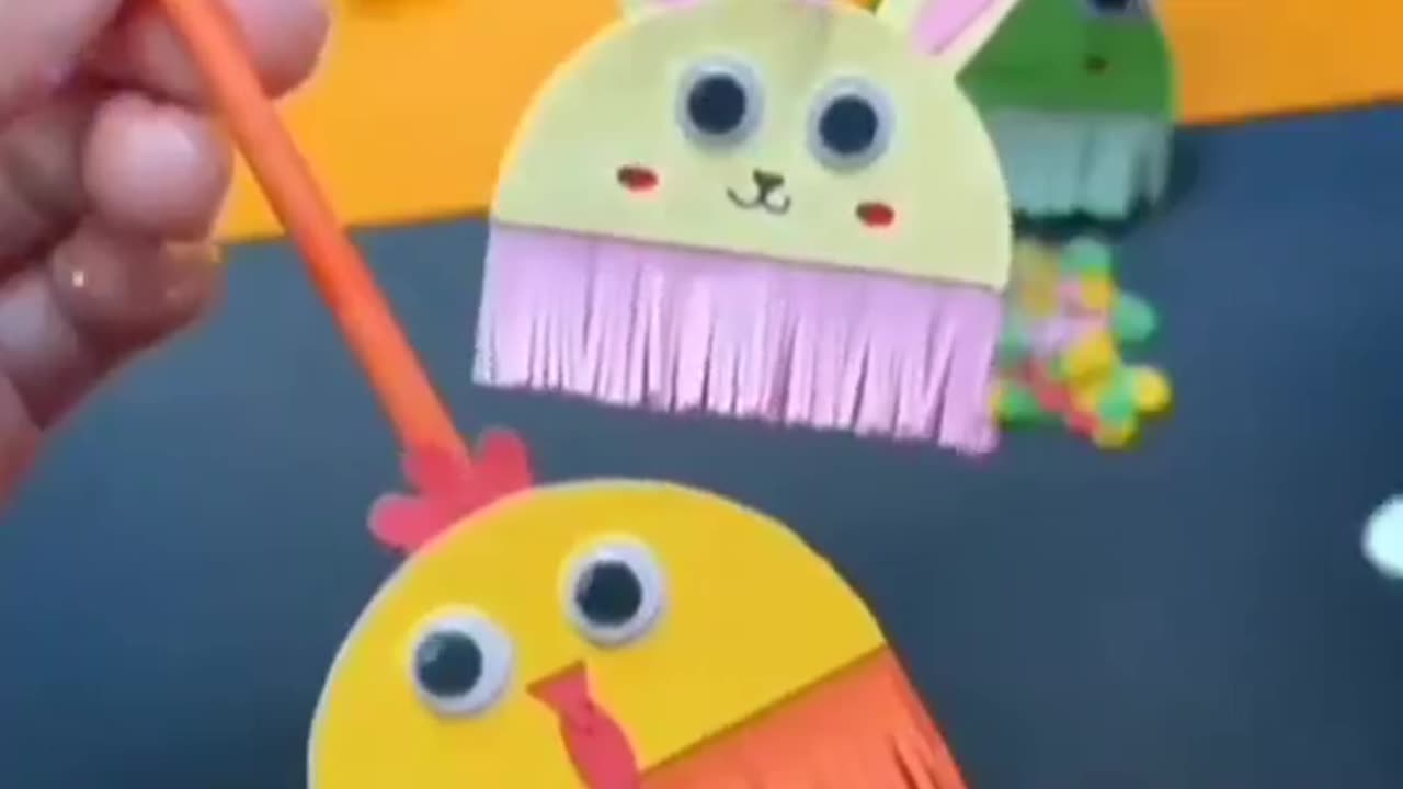 Cute little broom origami