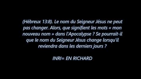 SIGNES DE LA FIN RICHARD VOUS AIME TOUS ÉGAUT