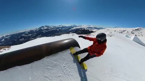 How I learn snowboard tricks at Curnius snowpark Flims_Laax