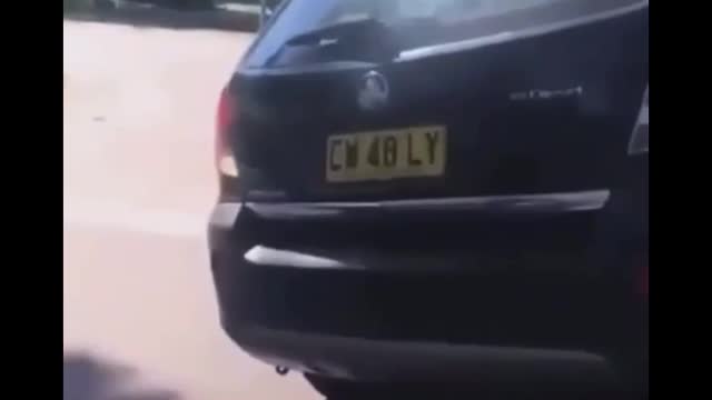 Covidiot girl flips out at people at the Freedom Convoy in Australia and then crashes her car