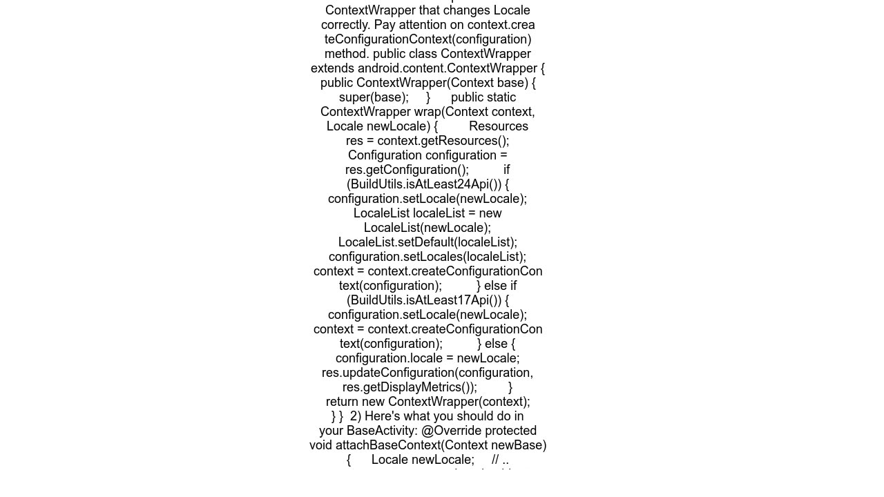 Android N change language programmatically
