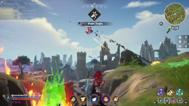 Spellbreak BR Gameplay: Fire and Wind Domination