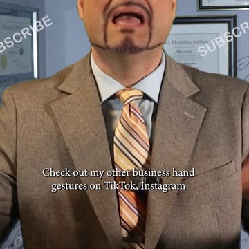 Business hand gestures! This one means"Growth"