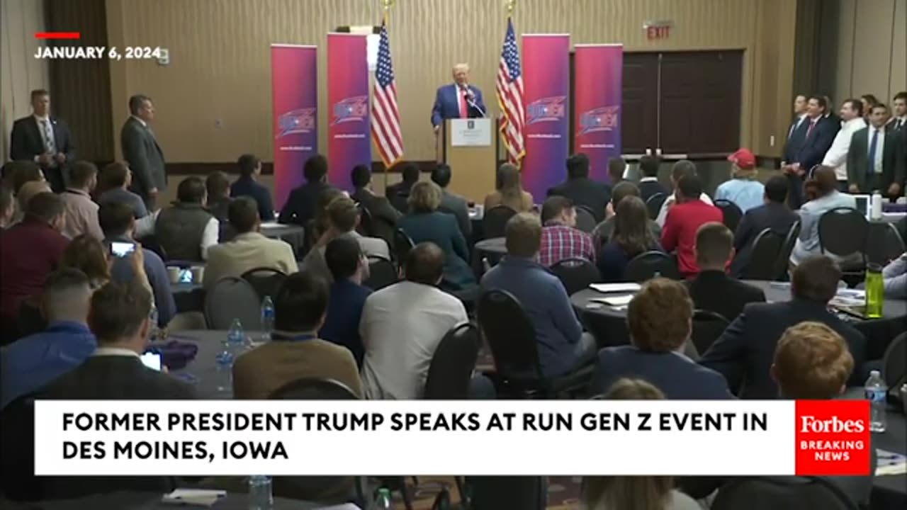 : Trump Makes Unscheduled Stop At Run Gen Z Event