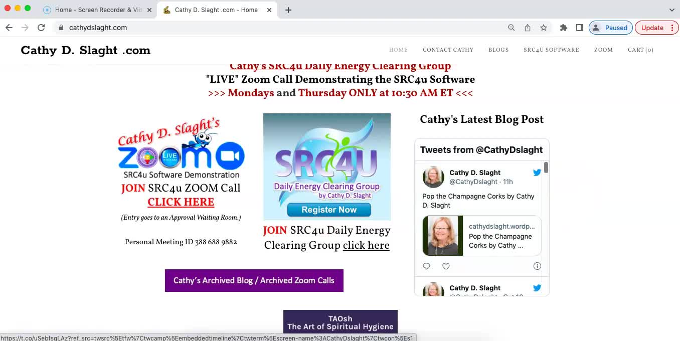 SRC4u Software Demonstration Zoom Call October 20, 2022