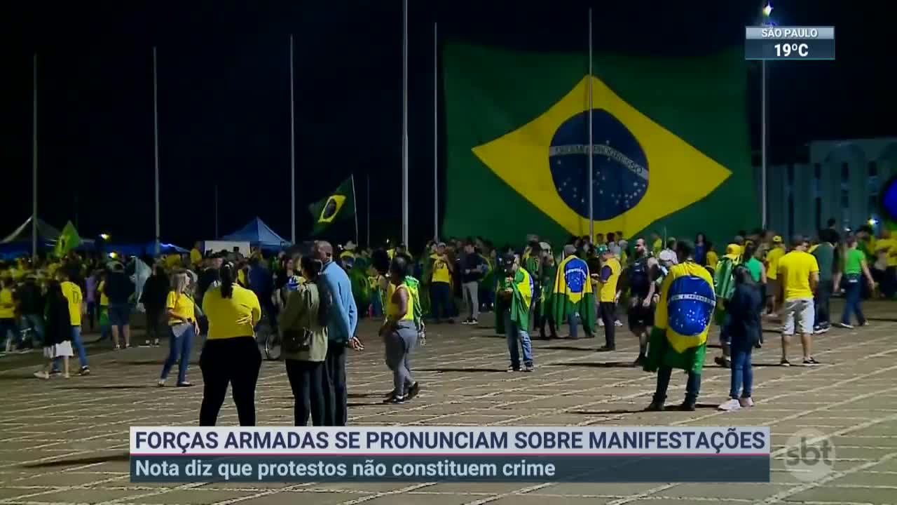 Forças Armadas condenam excessos em manifestações | SBT Brasil (11/11/22)