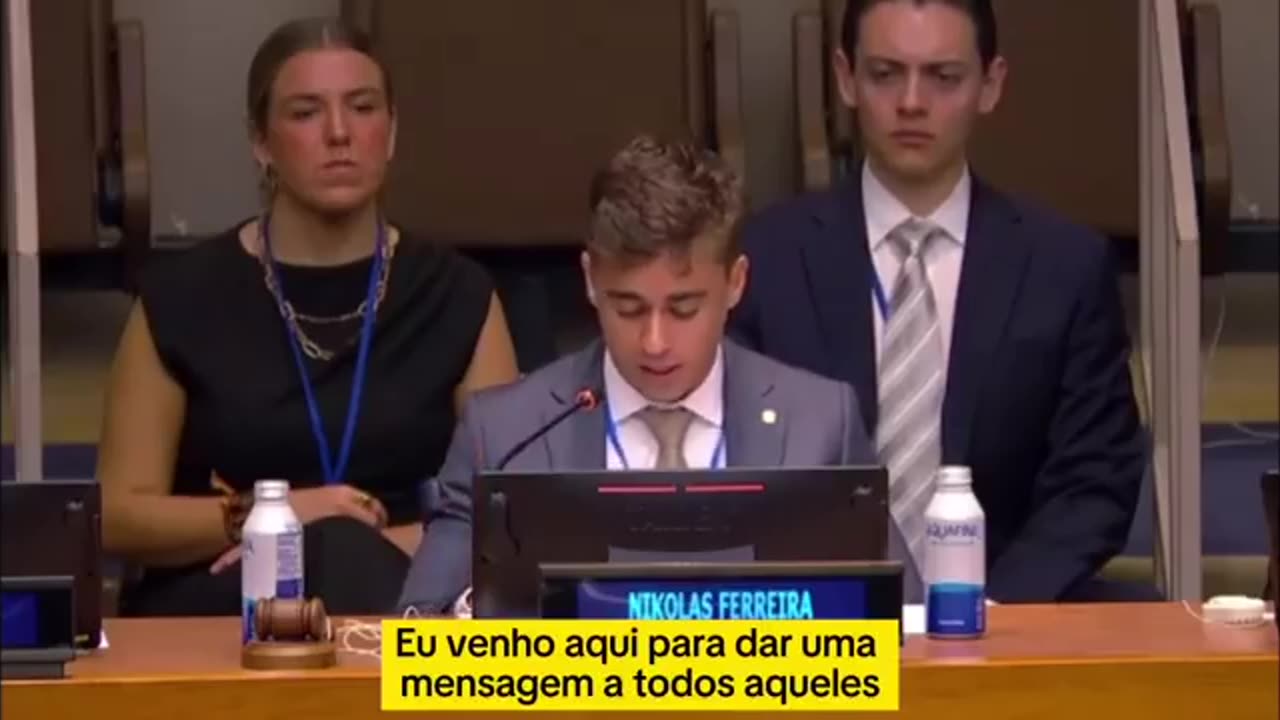 Congressman Nikolas Ferreira speaks out at the UN against the woke revolution in Brazil