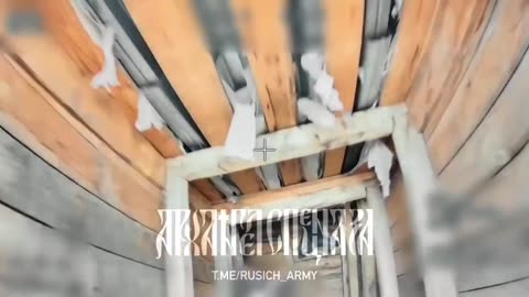 Russian fiber-optic FPV drone flies into underground bunker entrance