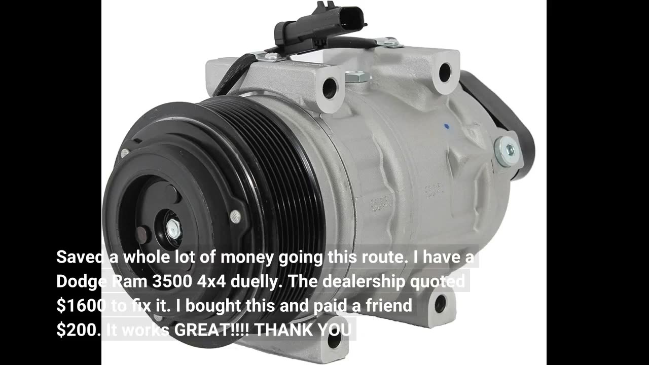 2007 2008 2009 Dodge Ram 2500 3500 6.7L Diesel New A/C AC Compressor kit with Condenser 1 Year...