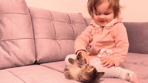 Jealous Golden Retriever Puppy Reaction to Adorable Little Girl with Tiny Chicks!
