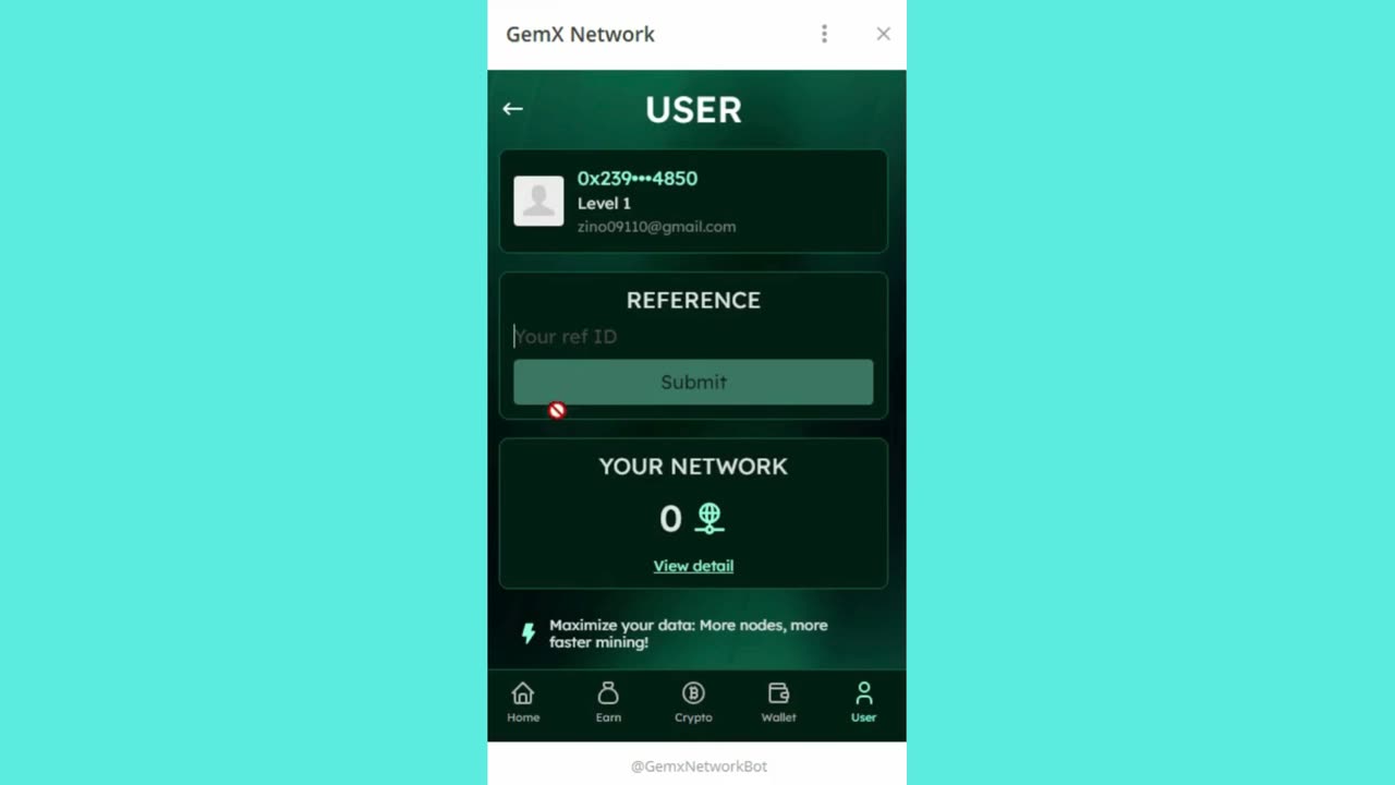 GemX Network Mining Telegram App