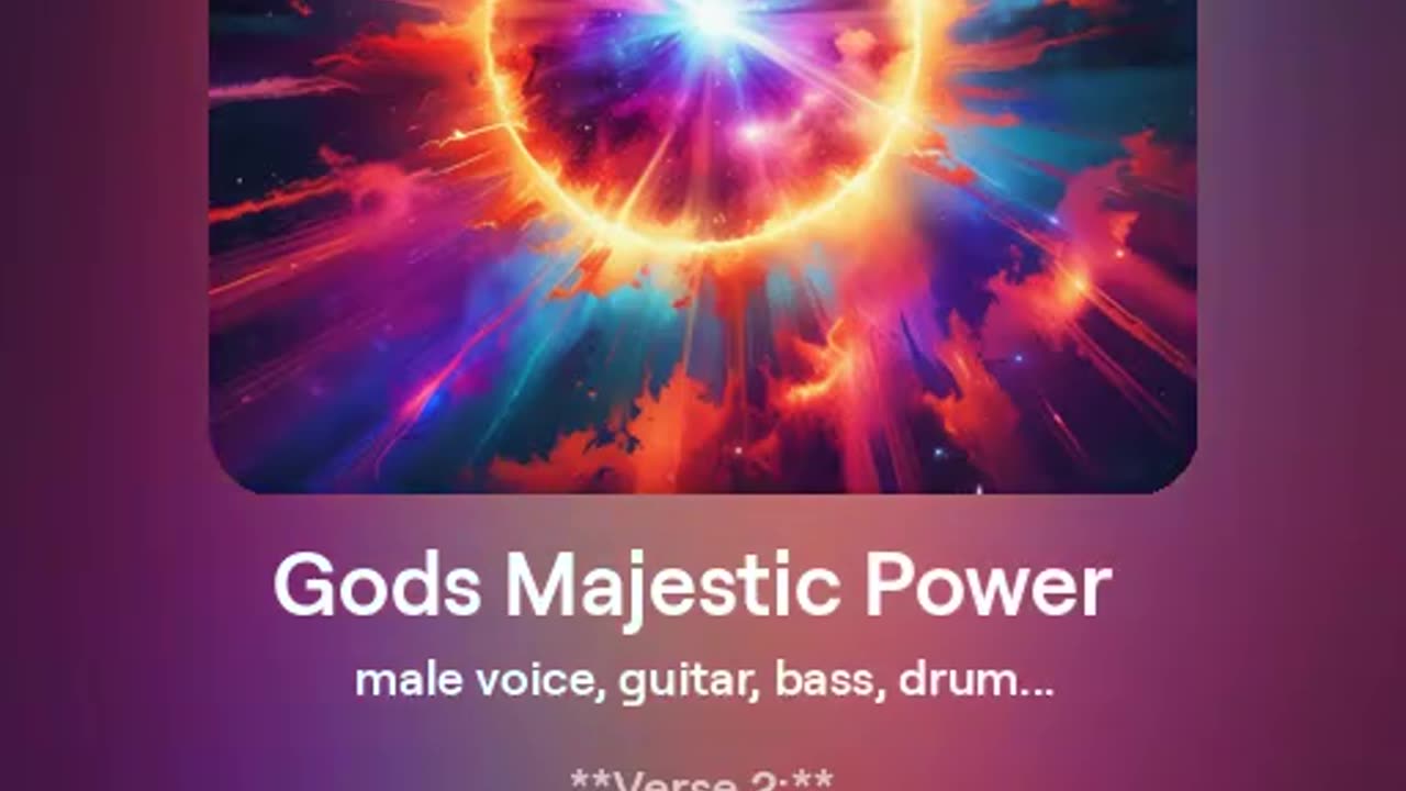 Gods Majestic Power - song