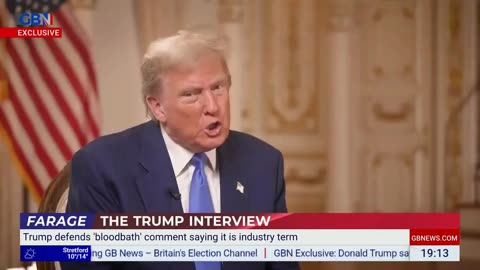 Full Trump interview made by Farage on british TV GBN