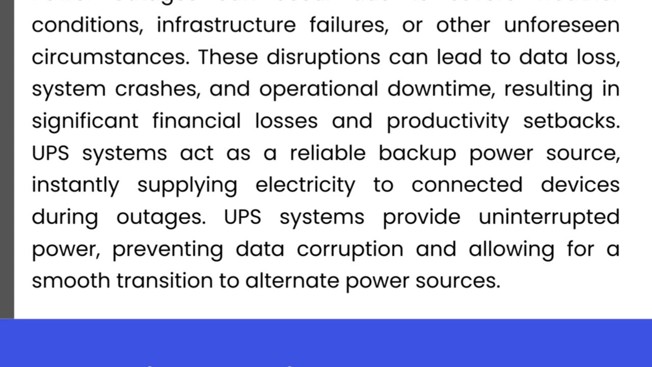 Uninterruptible Power Supply | UPS Systems