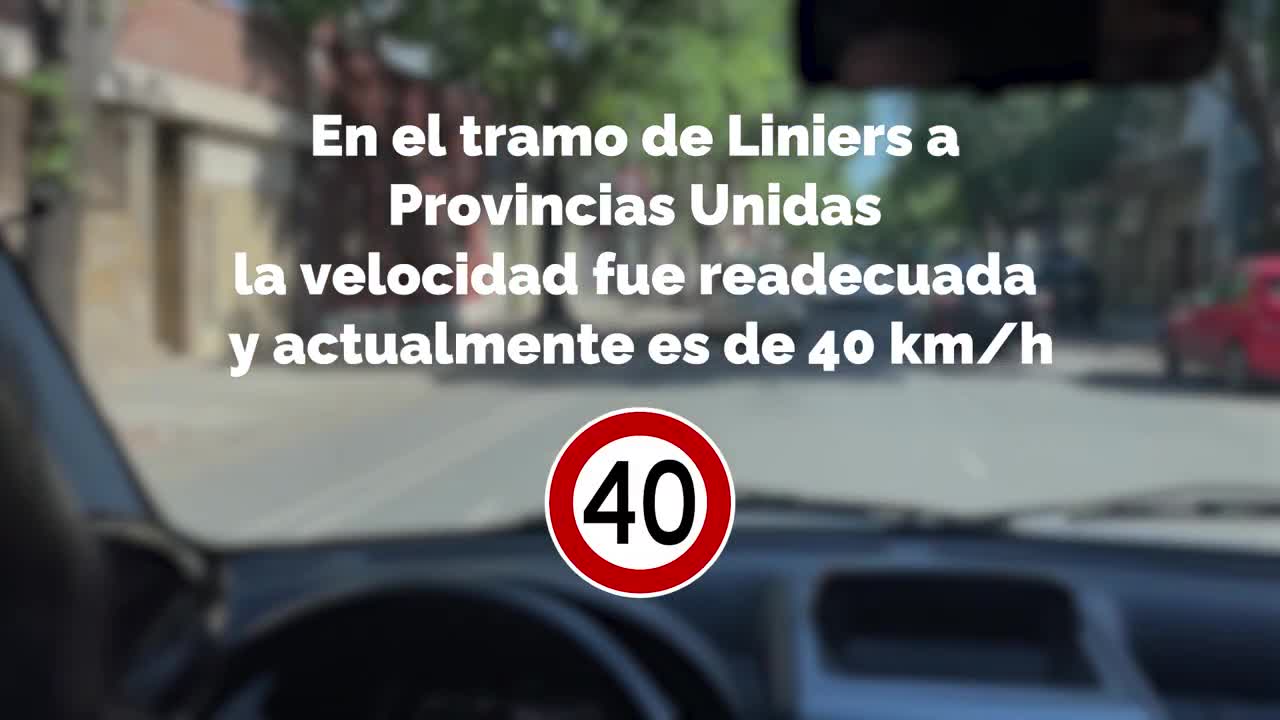 ¿Cuáles son las velocidades vigentes en calle Mendoza?