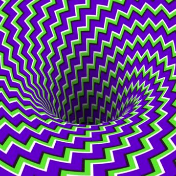 Transe, a imagem não está em movimento, isto é uma ilusão de ótica.