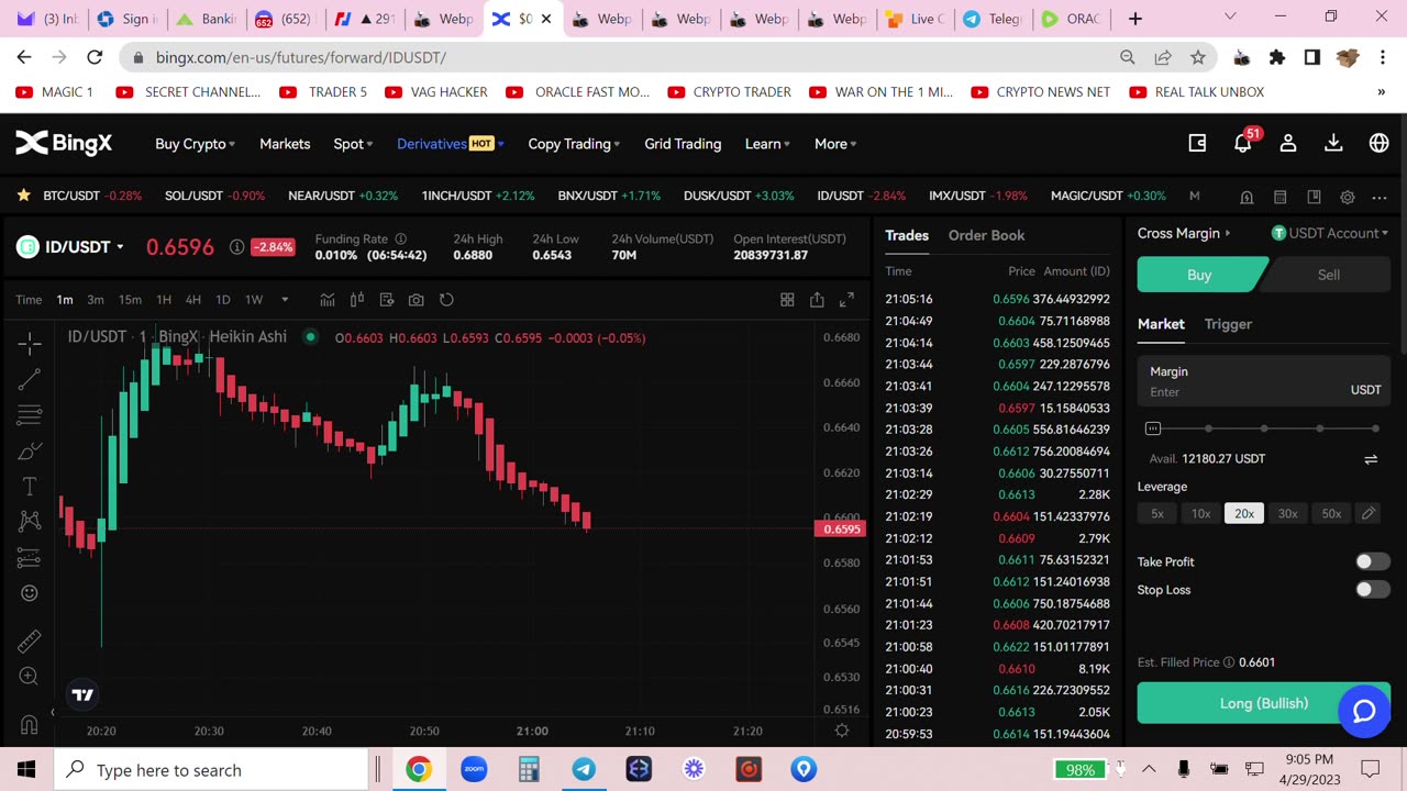 What is the best and worst Crypto Leverage settings on BING X