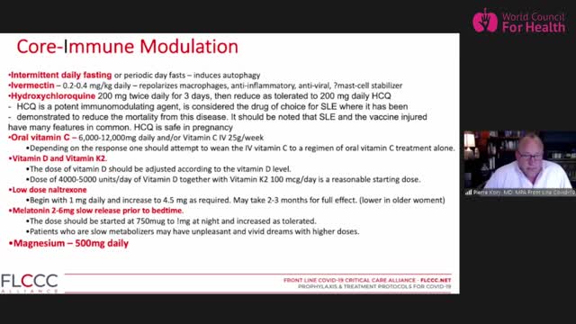 Dr. Pierre Kory's Core Treatment Components for the Vaccine-Injured