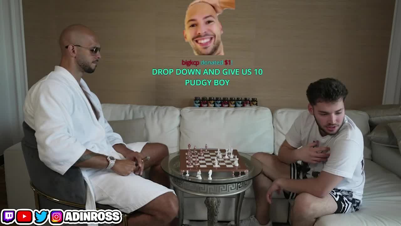 Adin Ross & Andrew Tate get TROLLED By Chat..