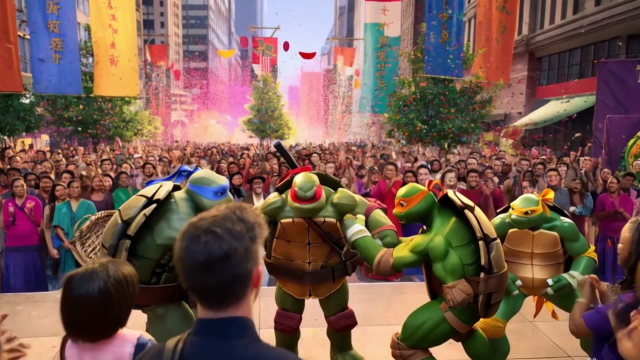 Ninja Turtles Defeat Godzilla! The City's New Legends!