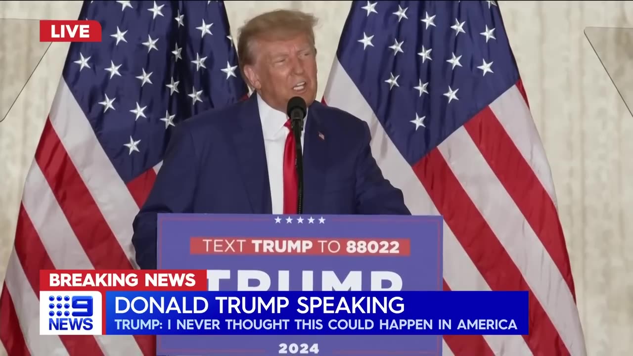 breking news Trump delivers speach he media confrence