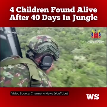 Moment four children found alive after 40 days in jungle