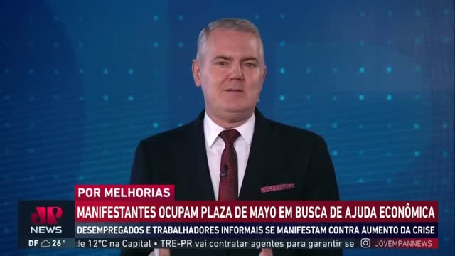 Manifestantes se reúnem na Argentina para pedir por melhores condições de trabalho