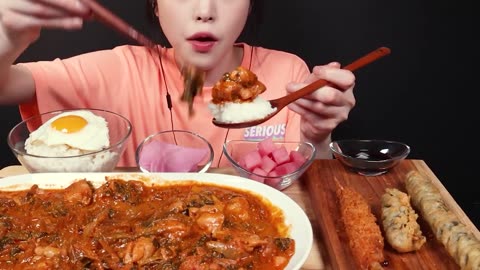 Braised Chicken Jjimdak Mukbang Asmr