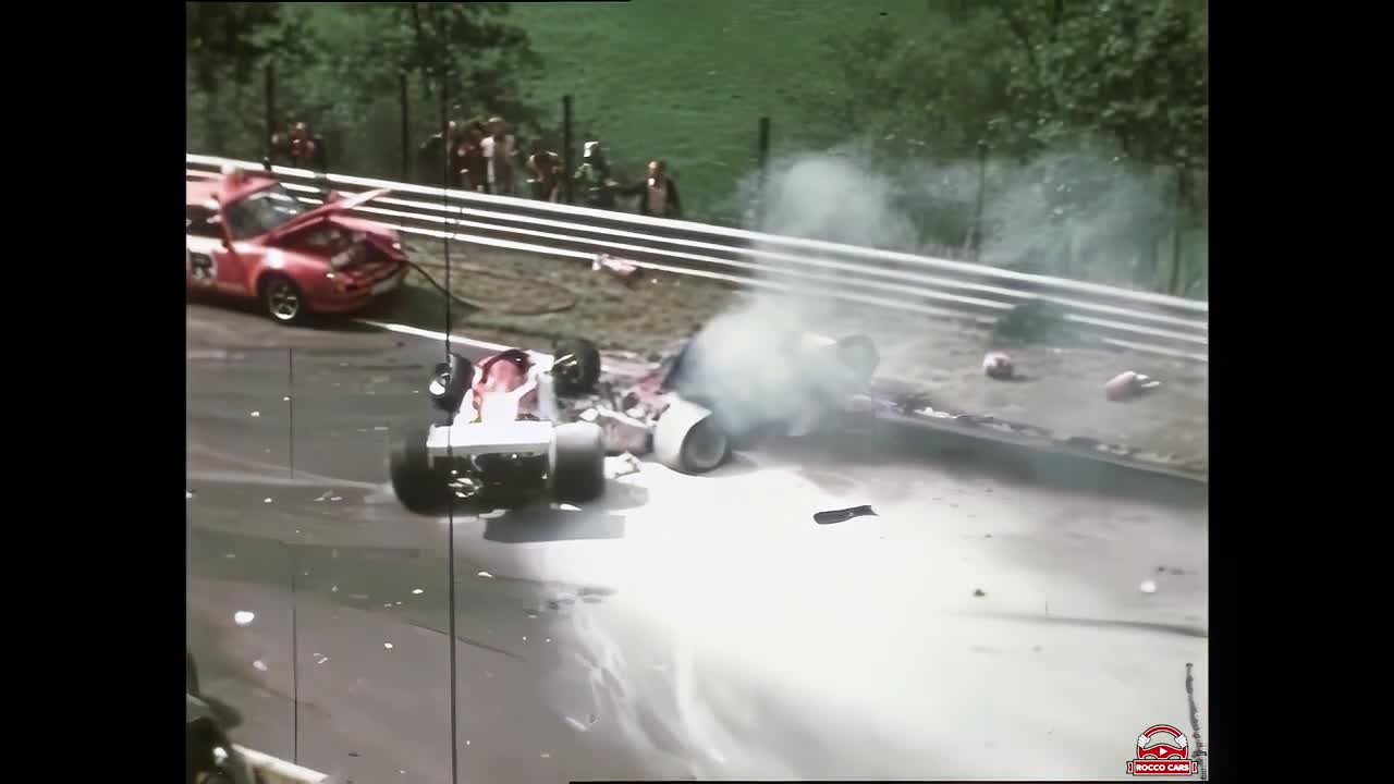 [HD] F1 1976 German Grand Prix, Niki Lauda Crash (Nurburgring) [RESTORED VIDEO HD 60fps]