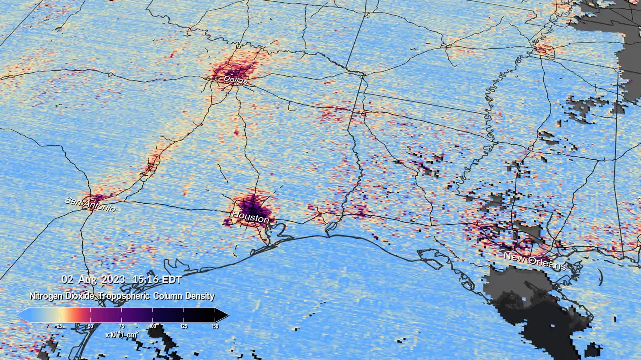 #First image #spaceborn# air #pollution from #Nasa