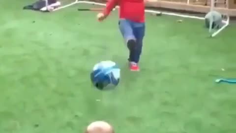 Children play football