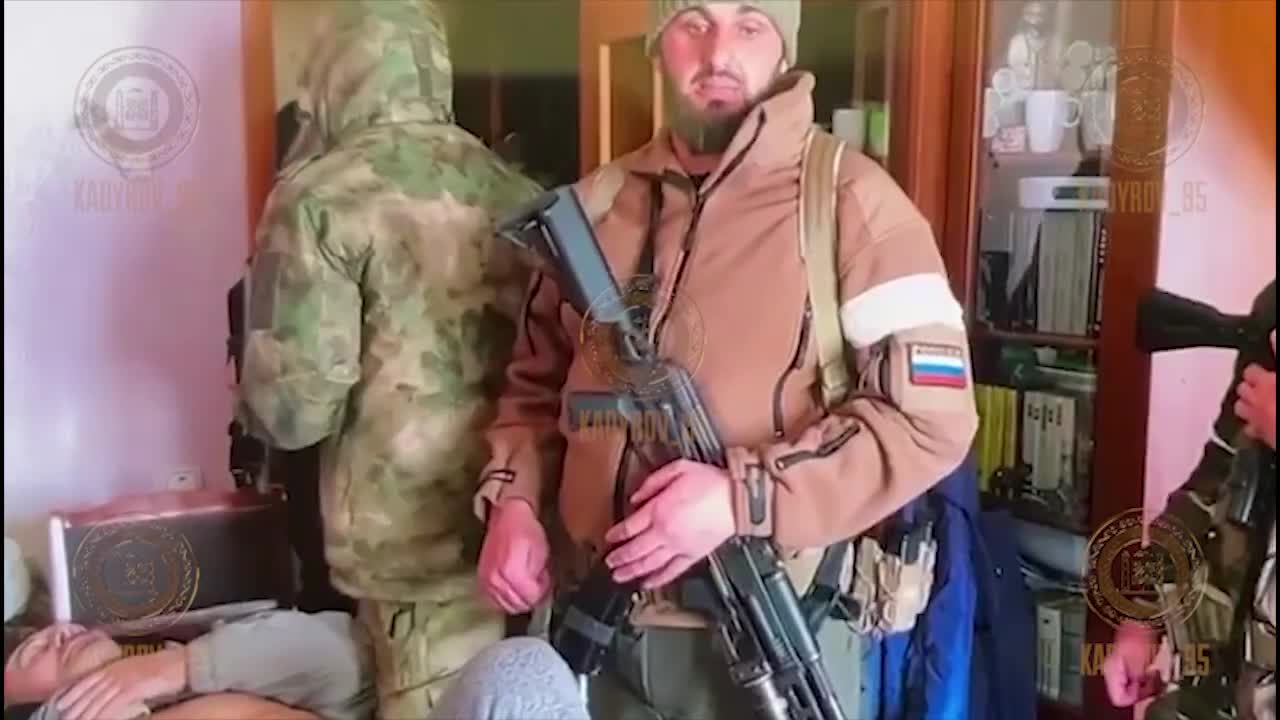 Chechen special forces in Rubizhne