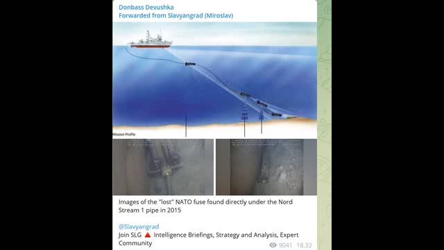mages of the "lost" NATO fuse found directly under the Nord Stream 1 pipe in 2015
