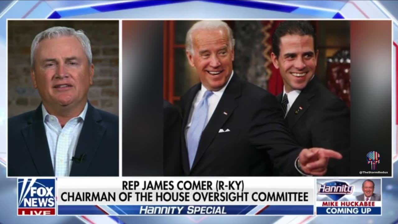 Rep. James Comer: an announcement next week about more disturbing findings regarding Joe Biden