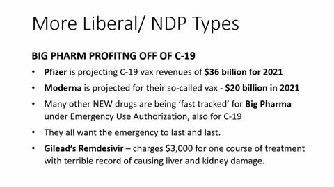 Talking Points For Various Parties