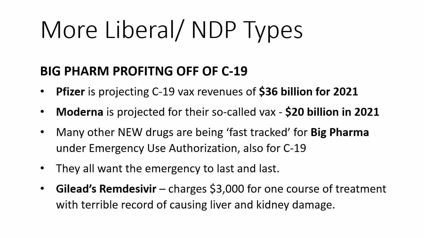 Talking Points For Various Parties