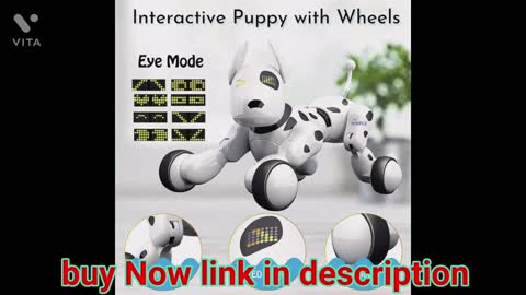 Interactive puppy with wheel