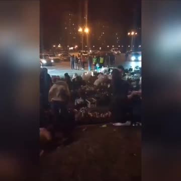 Ukraine citizens make Molotov Cocktails in preparation for Russian infantry Soldiers