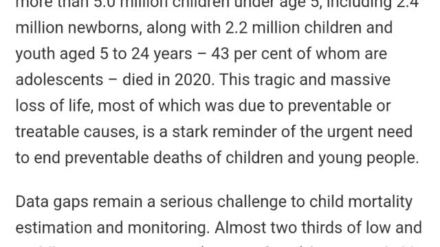 COVID and lie about infants under 6 months "zero to 27 days"