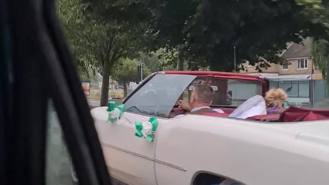 Raining cabriolet open roof