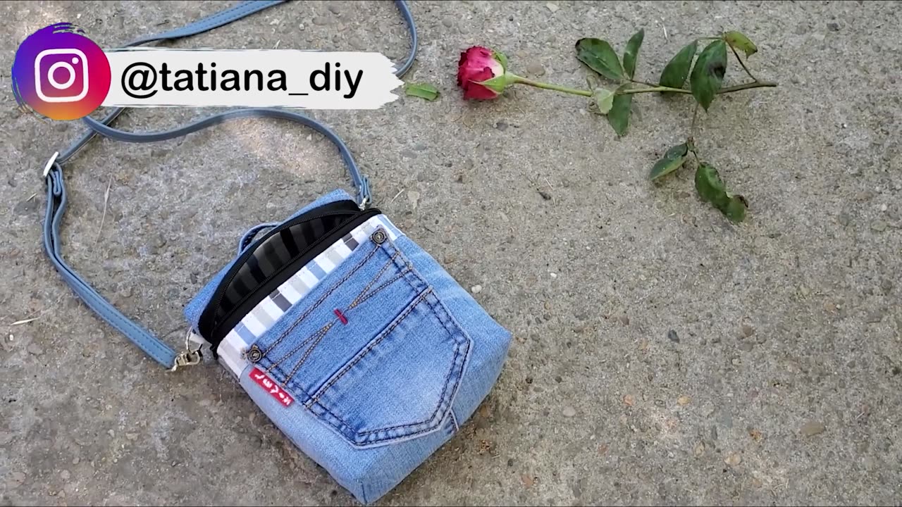 2 DIY JEANS BAG BEGINNER FRIENDLY Crossbody Bag From Scratch Tutorial Part 1