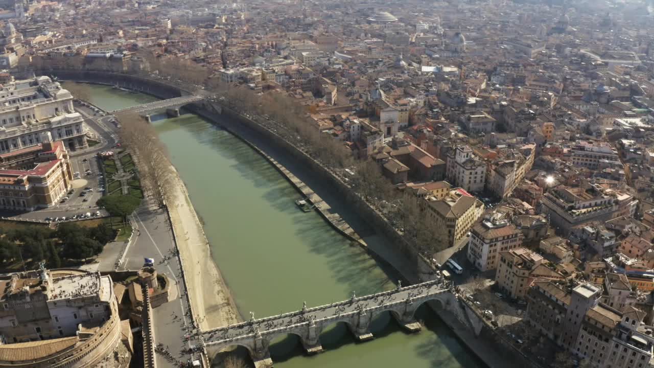 The Tiber River At Dusk