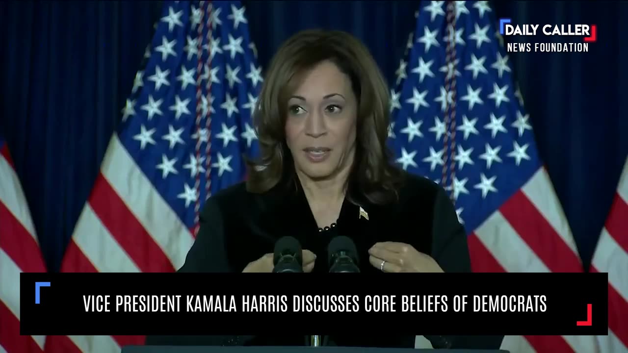 Vice President Kamala Harris Discusses Core Beliefs Of Democrats