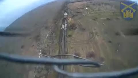 Ukrainian Kamikaze Drone Smashes into Russian APC