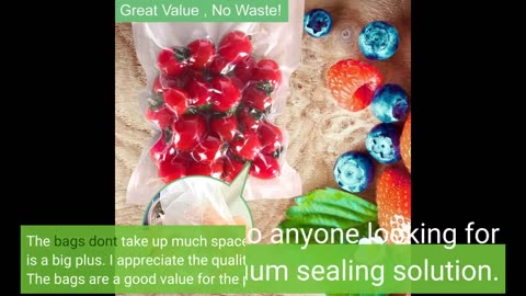 Customer Reviews: O2frepak 400 Quart Size 8" x 12" Vacuum Sealer Bags with BPA Free and Punctur...