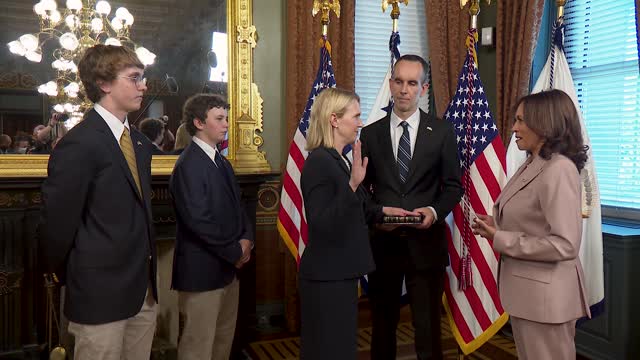 Harris ceremonially swears-in Brink as Ambassador to Ukraine