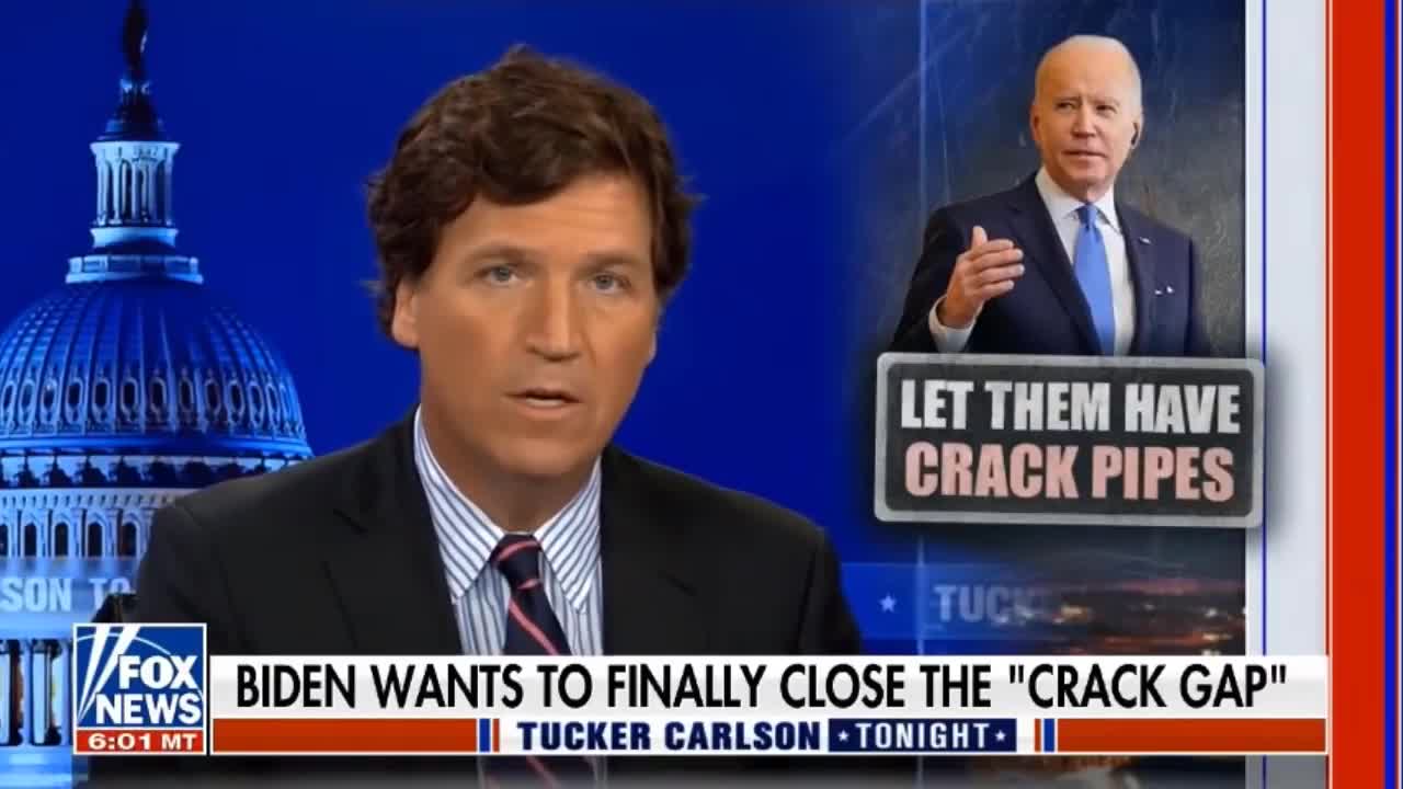 Tucker Hilariously Mocks Biden Approved Crack Pipe Equity Agenda, Hunter Biden Smokes Crack In Style