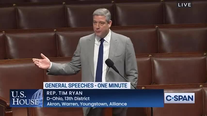 Rep Tim Ryan talks like actual American in final floor speech