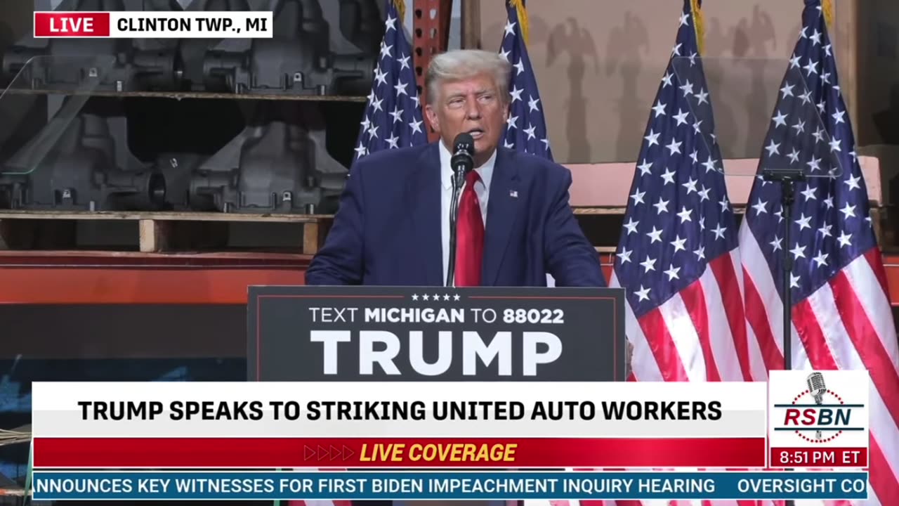 Trump: "For auto workers Biden's forced transition is a transition to hell."