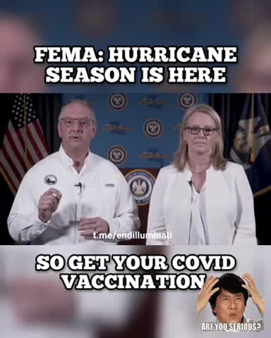 Prepare for a hurricane by getting jabbed? LMBO! What!